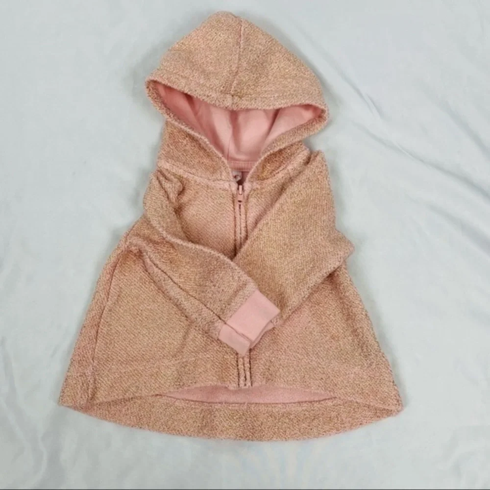 Cat & Jack Jacket / Hoodie | Baby 0-3 | Pink Metallic Gold